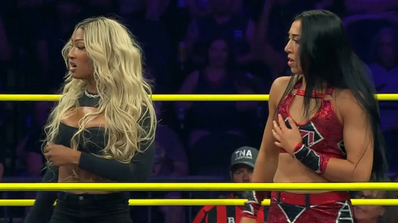 Mara Sade and Indi Hartwell standing next to each other