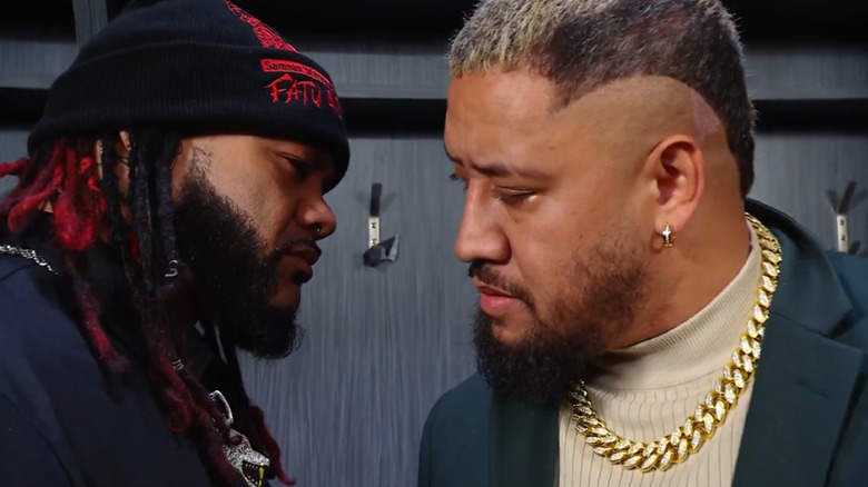 Solo Sikoa and Jacob Fatu face-to-face