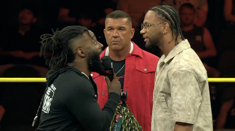 Alexander, Kazarian, and Slater all in the ring with one another