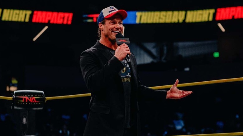 Nic Nemeth talks to the TNA crowd