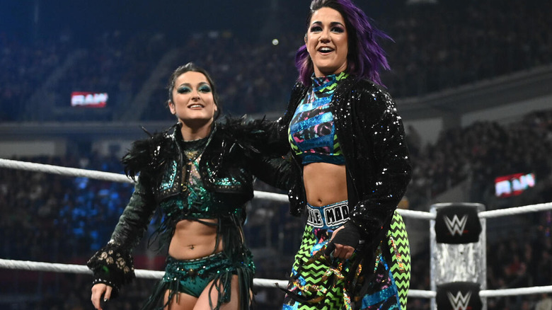 Lyra Valkyria and Bayley on "WWE Raw"