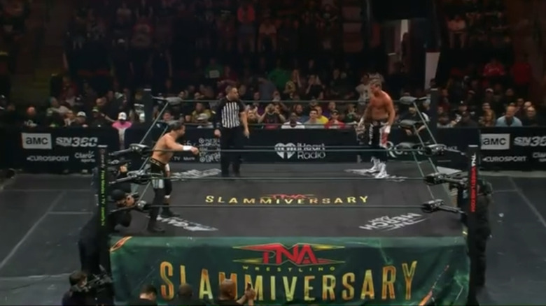 Mike Santana and Nic Nemeth square off in the ring