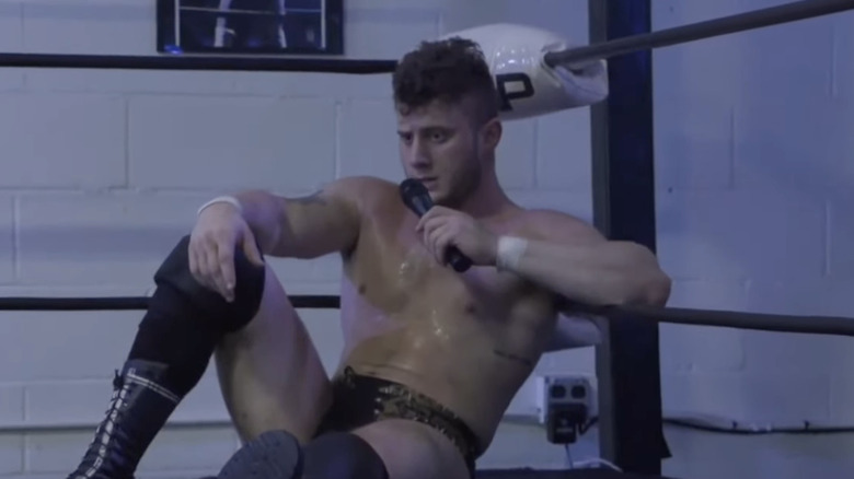 MJF in the corner giving his farewell