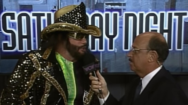 Randy Savage talks to Mean Gene